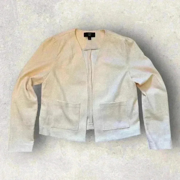 J Crew Blazer Small Womens 365 Boucle Tweed
Light Pink Open Front Jacket - Picture 3 of 7